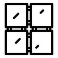 Construction drywall icon outline vector. Plaster wall