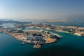 Construction Dubai Palm island from above Royalty Free Stock Photo