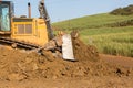 Construction Earth Mover Machine Bucket Soil Royalty Free Stock Photo