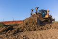 Construction Earth Mover Machine Closeup Royalty Free Stock Photo