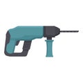 Construction electric hammer icon cartoon vector. Steel machine