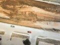 Construction of elevated highway in progress in Houston, Texas, Royalty Free Stock Photo