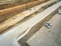 Construction of elevated highway in progress in Houston, Texas, Royalty Free Stock Photo