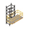 Construction Elevator Isometric Composition