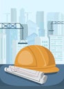 Construction Engineer, Foreman Job Illustration