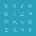 Construction and engineering icons. Designing building vector symbols Royalty Free Stock Photo