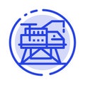 Construction, Engineering, Laboratory, Platform Blue Dotted Line Line Icon