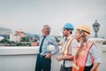 Construction Engineers Team are Discussion and Brainstorming for Project Planning Together, Engineering Teamwork in Safety Royalty Free Stock Photo