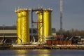 Construction of Enormous Offshore Wind Turbine Bases on Tyneside