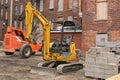 Construction equipment at job site