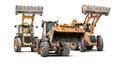 Construction equipment lined up for rent with heavy machinery ready for various projects Royalty Free Stock Photo