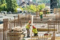 Construction equipment at a construction site in the city of Kiev. Royalty Free Stock Photo