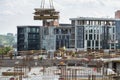 Construction equipment at a construction site in the city of Kiev. Royalty Free Stock Photo