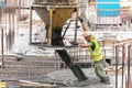 Construction equipment at a construction site in the city of Kiev. Royalty Free Stock Photo