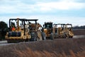 Construction equipment on worksite Royalty Free Stock Photo