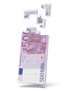Construction of the 500 euro bill Royalty Free Stock Photo