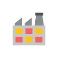 Construction, Factory, Industry  Flat Color Icon. Vector icon banner Template Royalty Free Stock Photo
