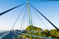 Construction famous langkawi bridge in sunset time. Adventure holiday. Modern construction. Tourist attraction. Travel concept. Ca Royalty Free Stock Photo