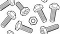 Construction Fasteners Pattern: Screws and Bolts Motif, vector design Generative AI Royalty Free Stock Photo