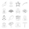 Construction, finance, medicine and other web icon in outline style. sport, transportation, religion icons in set