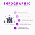 Construction, Garden, Patio, Shelter Solid Icon Infographics 5 Steps Presentation Background Royalty Free Stock Photo