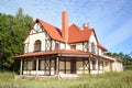 Construction of the guest house. Russia Royalty Free Stock Photo