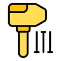 Construction hammer icon vector flat Royalty Free Stock Photo