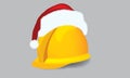 Construction hardhat with xmass theme