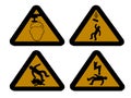 Construction hazard signs