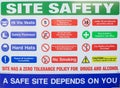 Construction Health Safety Danger Warning Signs