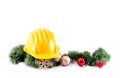 Construction helmet and christmas Royalty Free Stock Photo