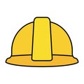 Construction helmet protection icon Royalty Free Stock Photo