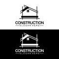 Construction, home repair, and Building Concept Logo Design, Home building Construction vector logo template Royalty Free Stock Photo