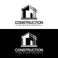 Construction, home repair, and Building Concept Logo Design, Home building Construction vector logo template Royalty Free Stock Photo