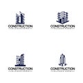 Construction, home repair, and Building Concept Logo Design, Home building Construction vector logo template Royalty Free Stock Photo