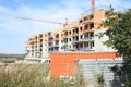 Construction of house with flats Royalty Free Stock Photo