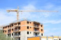 Construction of house with flats Royalty Free Stock Photo