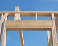 Construction of house, framework. Royalty Free Stock Photo