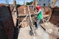 Construction of a house in Indonesia