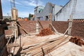 Construction of a house in Indonesia.