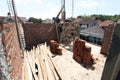 Construction of a house in Indonesia.