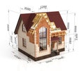 Construction house plan design blend transition illustration.