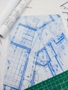 Architectural background, Floor plan Drawing, technical plan, Blue print Royalty Free Stock Photo