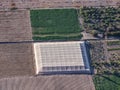 construction of huge agricultural nurseries for research on genetically modified crops Royalty Free Stock Photo