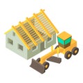 Construction icon, isometric style