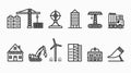 Professional Construction Icon Set for Creative Design Projects Royalty Free Stock Photo