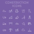 Construction icon set. Royalty Free Stock Photo