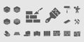 Construction icons set 11