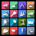 Construction Icons Set Flat Royalty Free Stock Photo