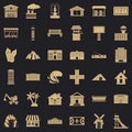 Construction icons set, simple style Royalty Free Stock Photo